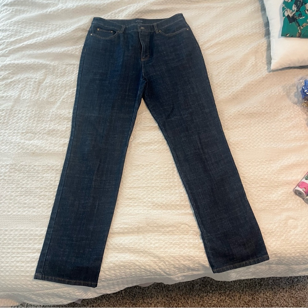 Jones New York Dark Blue Straight Leg Jeans